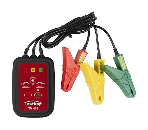 Testboy TV 411 kontaktloser Drehfeld- und Rotationstester (schnell zu erfassende LED-Anzeige, integrierter Rotationstester, kontaktlose Messung), Rot/Schwarz Testboy TV 411 kontaktloser Drehfeld- und Rotationstester (schnell zu erfassende LED-Anzeige, integrierter Rotationstester, kontaktlose Messung), Rot/Schwarz von Testboy