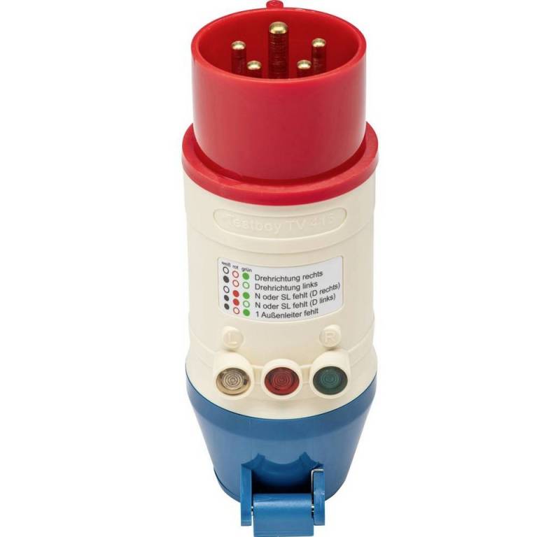 Testboy Spannungsprüfer 3-Phasen Steckdosentester Testboy TV 416 von Testboy