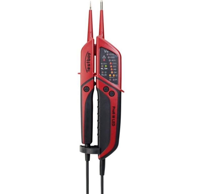 Testboy Spannungsprüfer Testboy Profi III LED Zweipoliger Spannungsprüfer CAT IV 1000 V LED, (Profi III LED) von Testboy