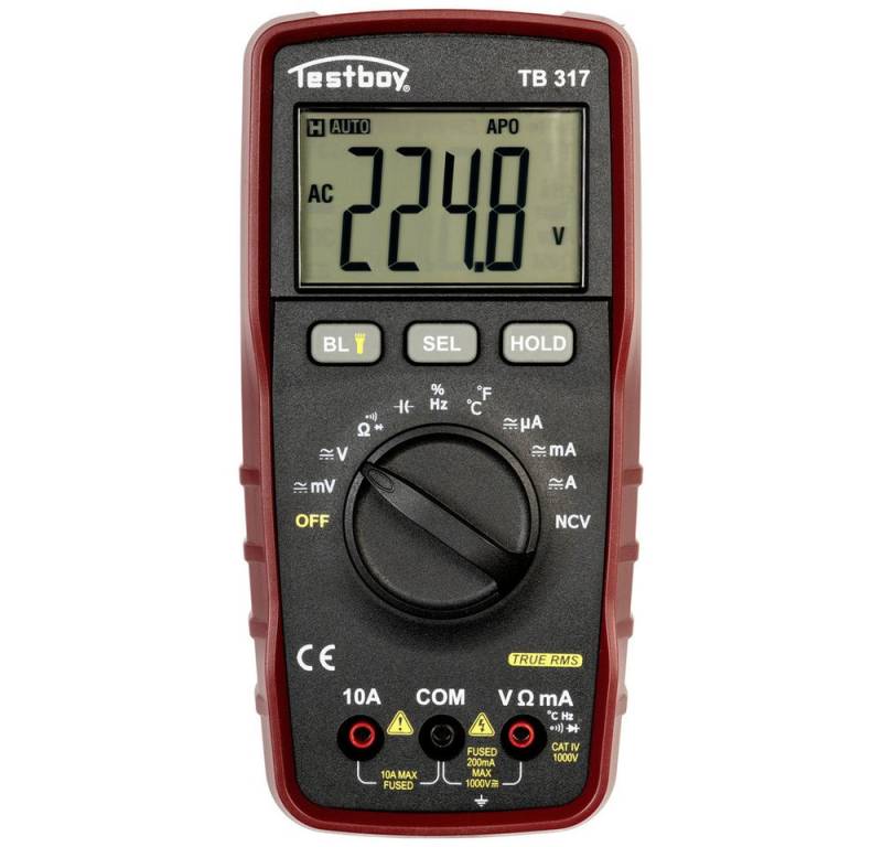 Testboy Spannungsprüfer Testboy TB317 Hand-Multimeter digital CAT IV 1000 V, (TB317) von Testboy