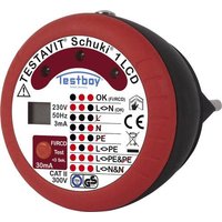 Testboy Testavit Schuki 1 LCD Steckdosentester CAT II 300V LCD, LED von Testboy