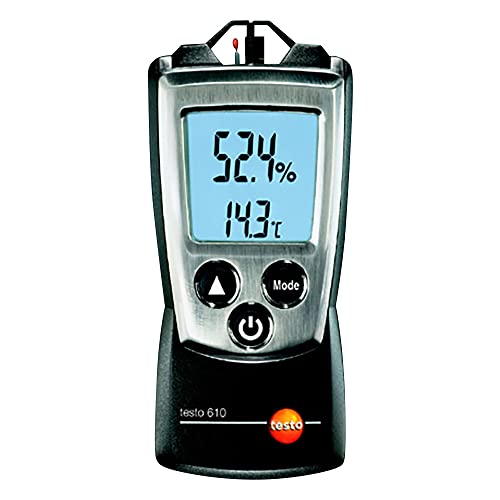 Testo 0560 0610 610 handliches Feuchte- / Temperatur-Messgerät, inklusive Schutzkappe, Kalibrier-Protokoll und Batterien von Testo AG