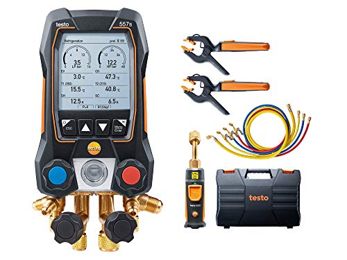 Testo 557s Kit I App-betriebener digitaler Verteiler, 2 x Testo 115i Rohrschellenthermometer, 1 x Testo 552i Mikron Messgerät, 4 x Schläuche I für HLK-Systeme - mit Bluetooth Testo 557s Kit I App-betriebener digitaler Verteiler, 2 x Testo 115i Rohrschellenthermometer, 1 x Testo 552i Mikron Messgerät, 4 x Schläuche I für HLK-Systeme - mit Bluetooth von Testo AG