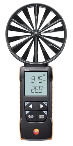 testo - 417 - 0563 0417 - Digitales 100 mm-Flügelrad-Anemometer mit App-Anbindung zur Messung von Luftgeschwindigkeit und Volumenstrom von Testo AG