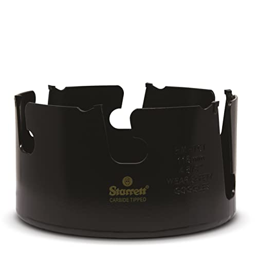 Starrett Hartmetall-Lochsäge - MPH0458 Mehrzweck-TCT-Lochsäge - für Holz-MDF-Kunststoff-Keramik-Wandfliesen - 118 mm von Starrett