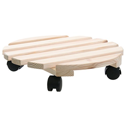greemotion Pflanzroller in Beige/Holzfarben, robuster Kübelroller aus hochwertigem Buchenholz, rundes Rollbrett fertig montiert, kraftsparender Blumenwagen für einfachen Transport Ø ca. 30 cm greemotion Pflanzroller in Beige/Holzfarben, robuster Kübelroller aus hochwertigem Buchenholz, rundes Rollbrett fertig montiert, kraftsparender Blumenwagen für einfachen Transport Ø ca. 30 cm von Greemotion