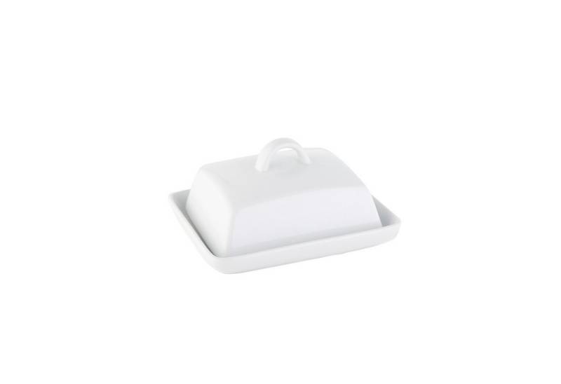 Testrut Butterdose Klassische Butterdose Butterglocke für 250g Butter mit Deckel in Weiß, Porzellan, (1-tlg) von Testrut