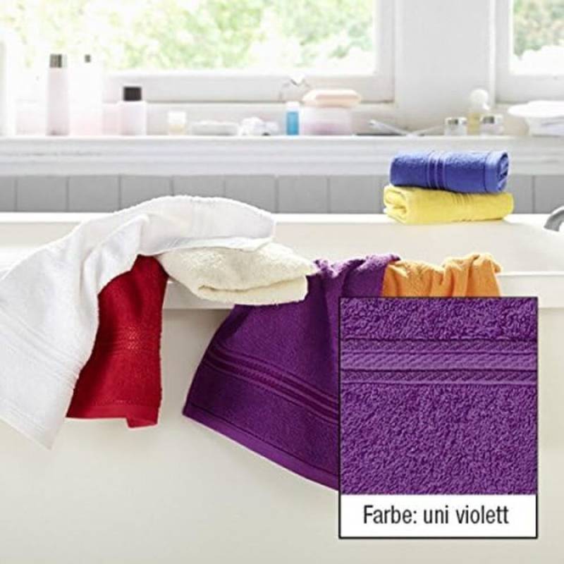 Testrut Gästehandtuch Gästehandtuch Baumwolle lila 30 x 50 cm, (1-St) von Testrut