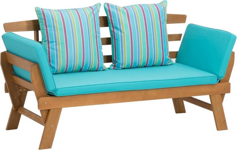 Testrut Gartenbank Multifunktionsbank Tobago, Akazienholz, klappbare Armlehnen (1-St) von Testrut