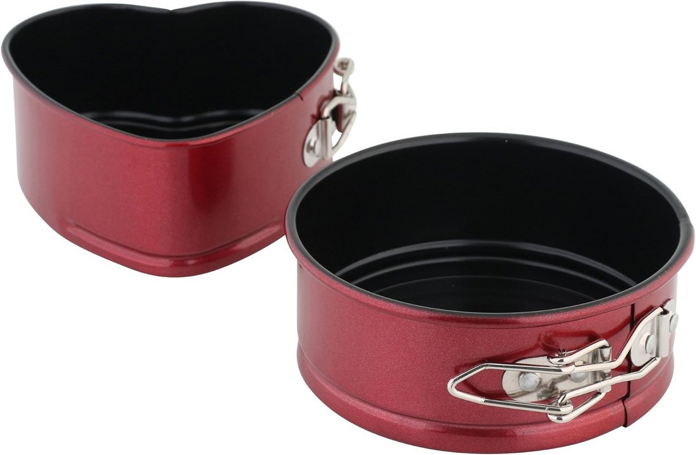 Testrut Herzkuchenform Mini-Kuchenform-Set, Herzform Ø 11,5xH4,5cm Rundform Ø 12x4,5cm, (1-tlg) von Testrut