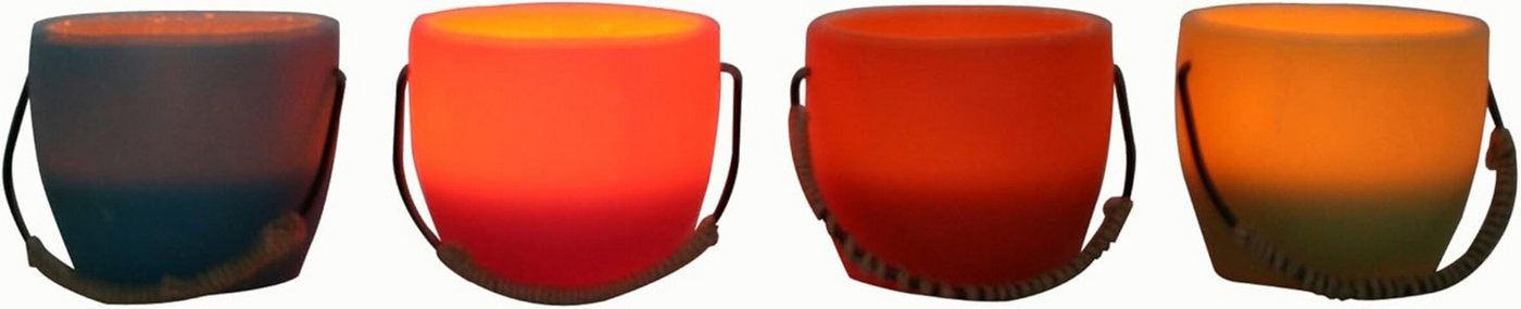 Testrut LED-Kerze LED Partykerze mit Henkel bunt 4-farbig sortiert (1-tlg) von Testrut