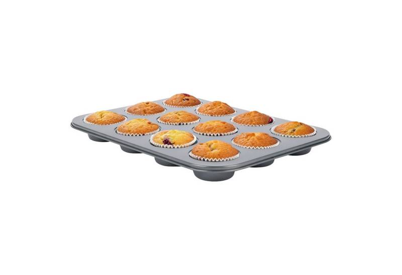 Testrut Muffinform MAFFY, 35 x 26,5 cm, Grau, Stahlblech, (1-tlg), antihaftbeschichtet von Testrut