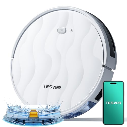 Tesvor Saugroboter mit Wischfunktion - M2 Staubsauger Roboter,6000Pa Starke Saugkraft Roboterstaubsauger,Selbstaufladend,WLAN, 5200 mAh +180 Min.Laufzeit Ideal für Tierhaare,Teppich,Hartboden. Tesvor Saugroboter mit Wischfunktion - M2 Staubsauger Roboter,6000Pa Starke Saugkraft Roboterstaubsauger,Selbstaufladend,WLAN, 5200 mAh +180 Min.Laufzeit Ideal für Tierhaare,Teppich,Hartboden. von Tesvor