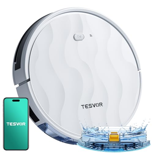 Tesvor Saugroboter mit Wischfunktion Roboterstaubsauger,Selbstaufladend,WLAN (lila) von Tesvor