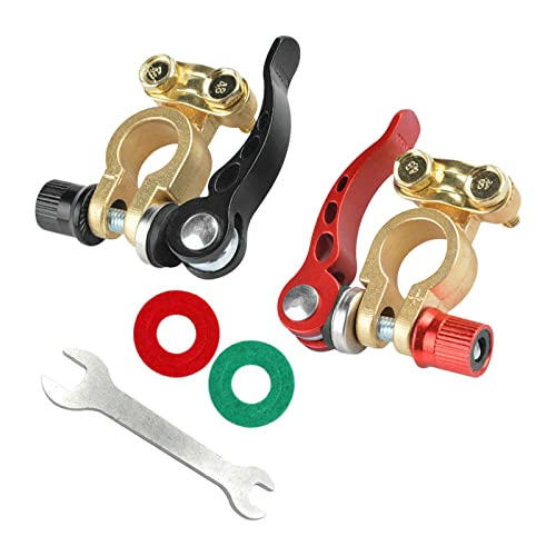 12V 2Stk Batterieklemmen Battery Terminal,Trennwerkzeug Positiver und Negativer Batterieanschluss Polklemmen Autobatterie,Schnellverschluss Sicher Geklemmt Messing für PKW,Wohnmobile 12/24/60V 12V 2Stk Batterieklemmen Battery Terminal,Trennwerkzeug Positiver und Negativer Batterieanschluss Polklemmen Autobatterie,Schnellverschluss Sicher Geklemmt Messing für PKW,Wohnmobile 12/24/60V von Tesyeux