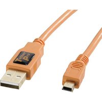 Tether Tools USB-Kabel USB-Mini-B Stecker, USB-A Stecker 4.60m Orange CU5451 von Tether Tools
