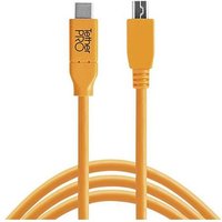 Tether Tools USB-Kabel USB 2.0 USB-C® Stecker, USB-Micro-B Stecker 4.60m Orange CUC2515-ORG von Tether Tools