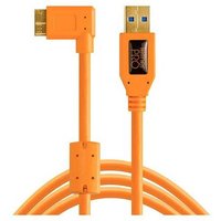 Tether Tools USB-Kabel USB-A Stecker, USB-Micro-B 3.0 Stecker 4.60m Orange 90° nach rechts gewinkel von Tether Tools