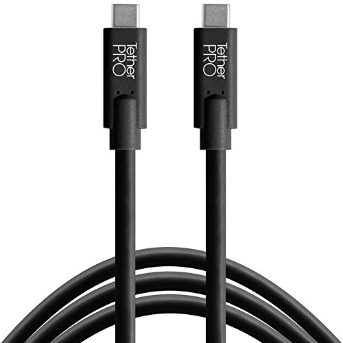 Tether Tools TetherPro USB-Datenkabel für USB-C an USB-C - 4,6 Meter Länge, gerader Stecker (schwarz) von Tether Tools