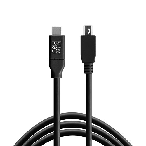 Tether Tools USB-C zu 2.0 Mini B 5-Pin 4,60m schwarz von Tether Tools