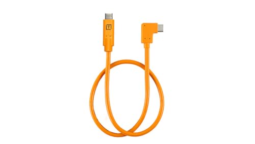 TetherPro Datenkabel USB-C an USB-C Pigtail (Orange, rechtsgewinkelt, 50 cm) von Tether Tools