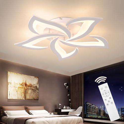 Tetipa LED Deckenleuchte Dimmbar, 40W-80W Schlafzimmer mit Fernbedienung und APP, Wohnzimmerlampe Deckenlampe moderne Deckenbeleuchtung Deckenbeleuchtung Kronleuchter Dimming Lampe Ceiling von Tetipa