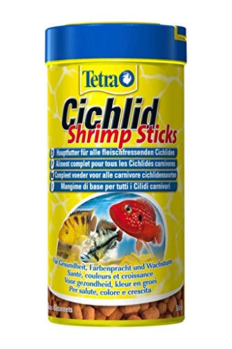 Tetra Buntbarsch-Garnelen Sticks Alleinfuttermittel für alle Fleischfressende Buntbarsche Fisch 85/250ml von Tetra