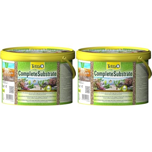 Tetra Complete Substrate - nährstoffreicher Bodengrund mit Langzeit-Dünger für gesunde Pflanzen, zur Neueinrichtung des Aquariums (Substratschicht unter dem Kies), 5 kg Eimer (Packung mit 2) von Tetra