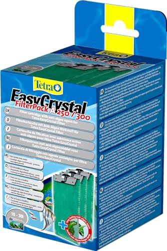 Tetra EasyCrystal Filter Pack A250/300, Filtermaterial mit AlgoStop Depot Anti-Algenwirkstoff, geeignet für Aquarien von 10 bis 30 Liter, 3er pack, grau von Tetra