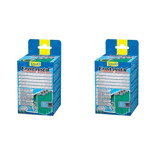 Tetra EasyCrystal Filter Pack C250/300 Filtermaterial mit Aktiv-Kohle, Filterpads für EasyCrystal Innenfilter, geeignet für Aquarien von 15-60 Liter, 3 Stück, grün (Packung mit 2) von Tetra