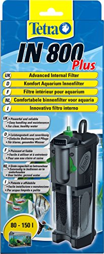 Tetra IN 800 plus Aquarium Innenfilter - Filter für klares und gesundes Wasser, mechanische, biologische und chemische Filterung, geeignet für Aquarien mit 80 - 150 Liter von Tetra