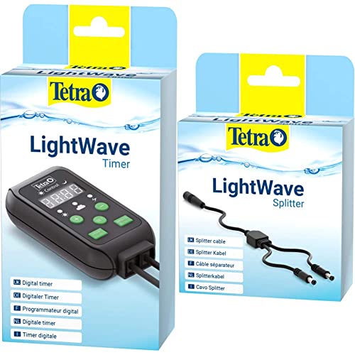 Tetra LightWave Timer - geeignet zur Programmierung der Tetra LightWave LED-Leuchten & LightWave Splitter Kabel - zur Verbindung von Tetra LightWave Set mit Einzel LED-Leuchte von Tetra