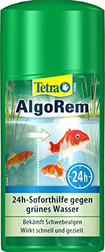 Tetra Pond AlgoRem - 24-Stunden-Soforthilfe gegen grünes Wasser im Gartenteich, bekämpft Schwebealgen, 500 ml Flasche von Tetra