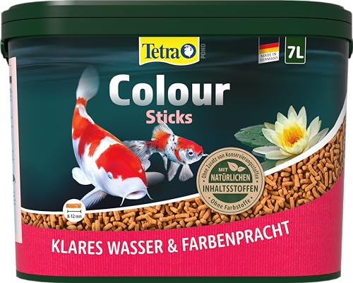 Tetra Pond Colour Sticks – Fischfutter für Teichfische, für natürliche Farbenpracht und klares Wasser, 7 Liter von Tetra