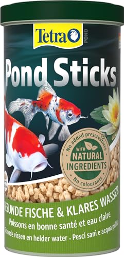 Tetra Pond Sticks - Fischfutter für Teichfische, für gesunde Fische und klares Wasser im Gartenteich, 1 L Dose von Tetra