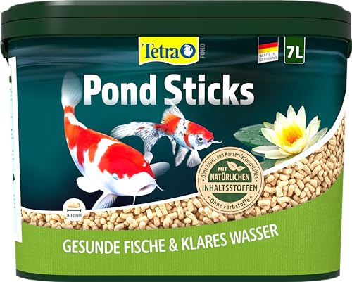 Tetra Pond Sticks - Fischfutter für Teichfische, für gesunde Fische und klares Wasser im Gartenteich, 7 L Eimer von Tetra
