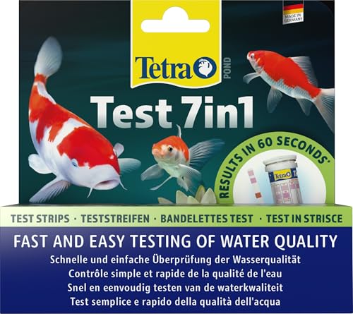 Tetra Pond Test 7in1 - Wassertest für den Teich, schnelle und einfache Überprüfung der Wasserqualität im Gartenteich, 1 Dose (25 Teststreifen) Tetra Pond Test 7in1 - Wassertest für den Teich, schnelle und einfache Überprüfung der Wasserqualität im Gartenteich, 1 Dose (25 Teststreifen) von Tetra
