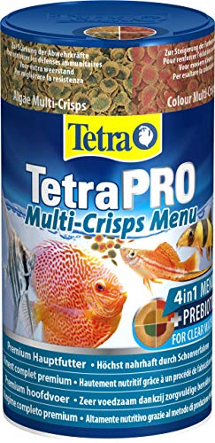 Tetra Pro Multi-Crisps Menu - 4in1 Premium Fischfutter-Mischung mit verschiedenen Crisps-Sorten für Energie, Farbe, Wachstum, 250 ml Dose von Tetra