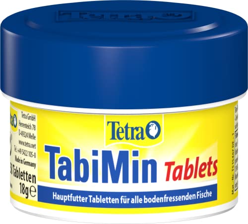 Tetra Tablets TabiMin - Tabletten Fischfutter für alle Bodenfische, z.B. Welse, Schmerlen oder bodengründelnde Barben, 58 Tabletten Dose von Tetra