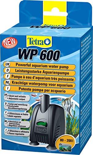 Tetra WP 600 Wasserpumpe für Aquarien - Leistungsstarke Aquarienpumpe, mit Durchlfussregulierung, für eine optimale Wasserzirkulation und klares Wasser, 80 - 200 Liter von Tetra