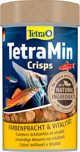 TetraMin Crisps - Fischfutter für alle tropischen Zierfische mit hohem Nährwert und minimaler Wasserbelastung, 100 ml von Tetra