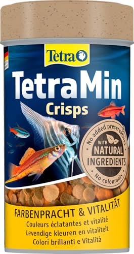 TetraMin Crisps - Fischfutter für alle tropischen Zierfische mit hohem Nährwert und minimaler Wasserbelastung, 100 ml von Tetra