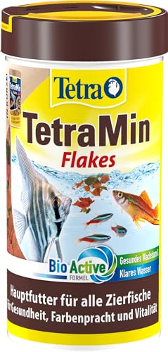 TetraMin Flakes - Fischfutter in Flockenform für alle Zierfische, ausgewogene Mischung für gesunde Fische und klares Wasser, 250 ml Dose von Tetra
