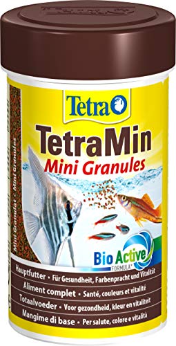 TetraMin Mini Granules - langsam absinkendes Fischfuter für kleine Zierfische wie z.B. Salmler und Barben, 100 ml Dose von Tetra