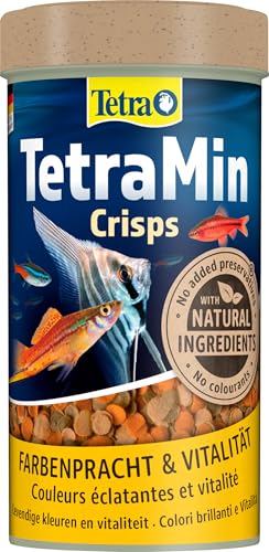 TetraMin Crisps - Fischfutter für alle tropischen Zierfische mit hohem Nährwert und minimaler Wasserbelastung, 250 ml von Tetra