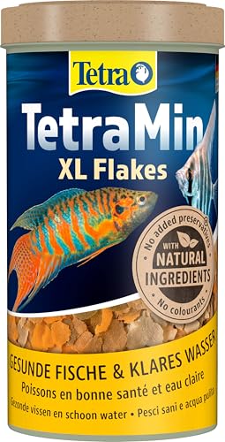 TetraMin XL Flakes - Fischfutter in Flockenform für größere Zierfische, ausgewogene Mischung für gesunde Fische und klares Wasser, 500 ml Dose von Tetra