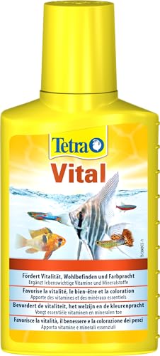 Tetra Vital - fördert Vitalität, Wohlbefinden und Farbpracht bei Fischen, ergänzt lebenswichtige Vitamine und Mineralstoffe, 100 ml Flasche von Tetra