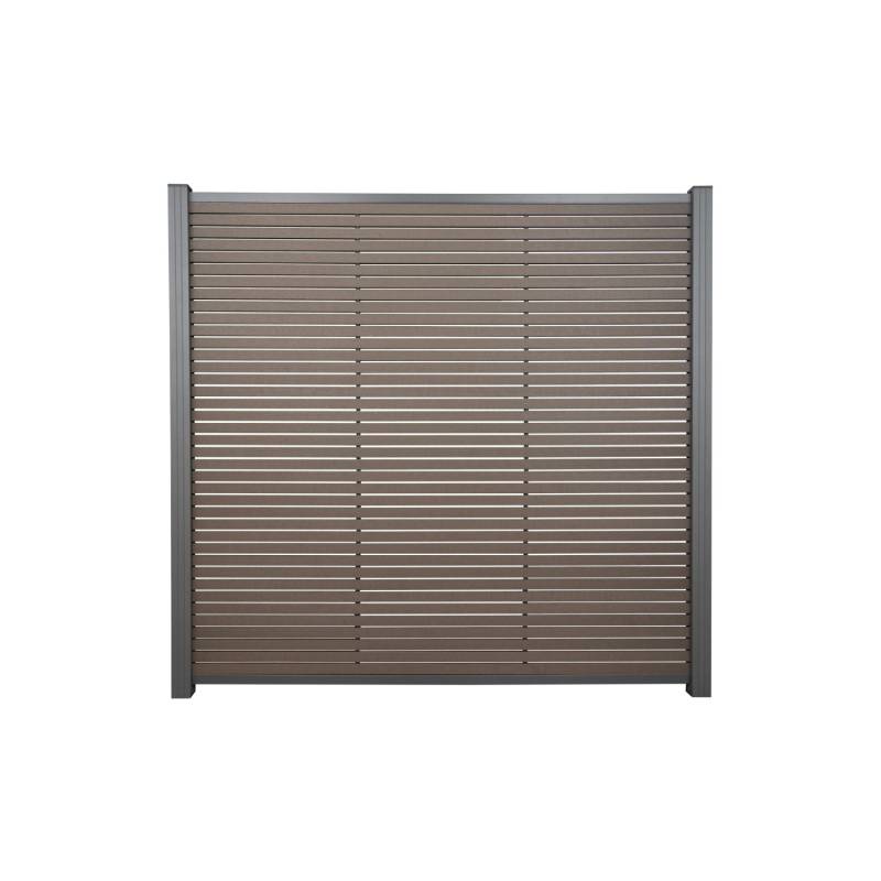 T&J BPC-Steckzaun Hörvig 180 cm x 180 cm Schokobraun-Anthrazit von Tetzner und Jentzsch