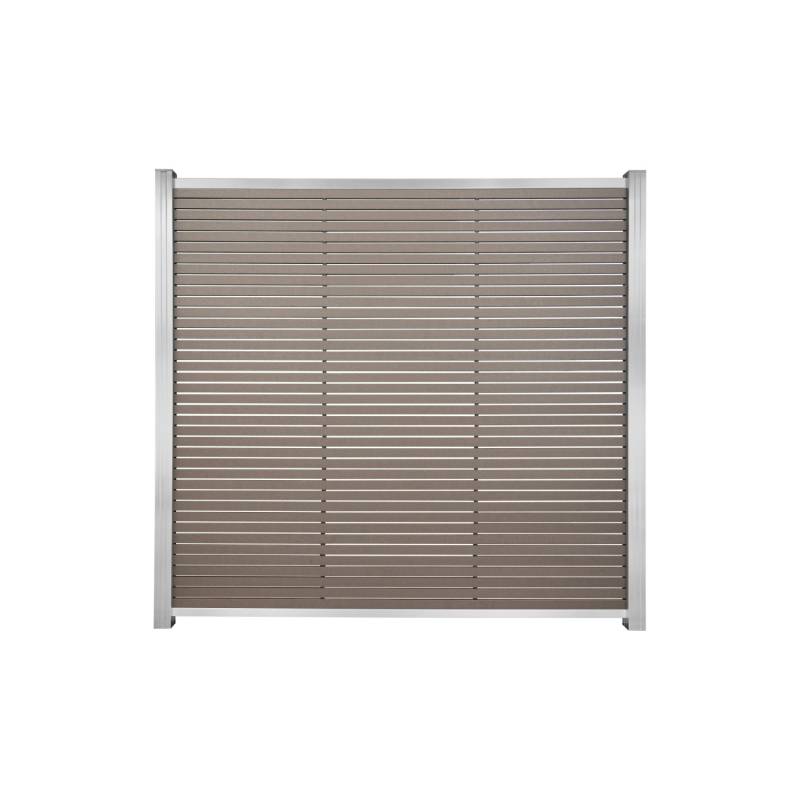 T&J BPC-Steckzaun Hörvig 180 cm x 180 cm Schokobraun-Silber von Tetzner und Jentzsch