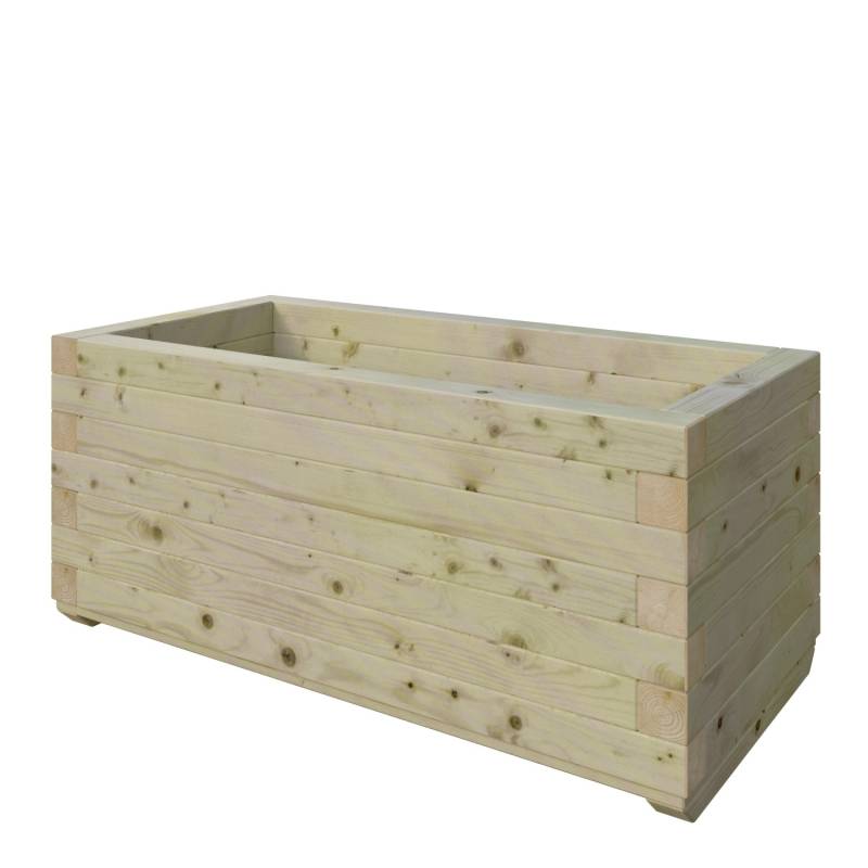 T&J Blumenkübel Paul Rechteck 80 cm x 40 cm x 35 cm Grün von Tetzner und Jentzsch